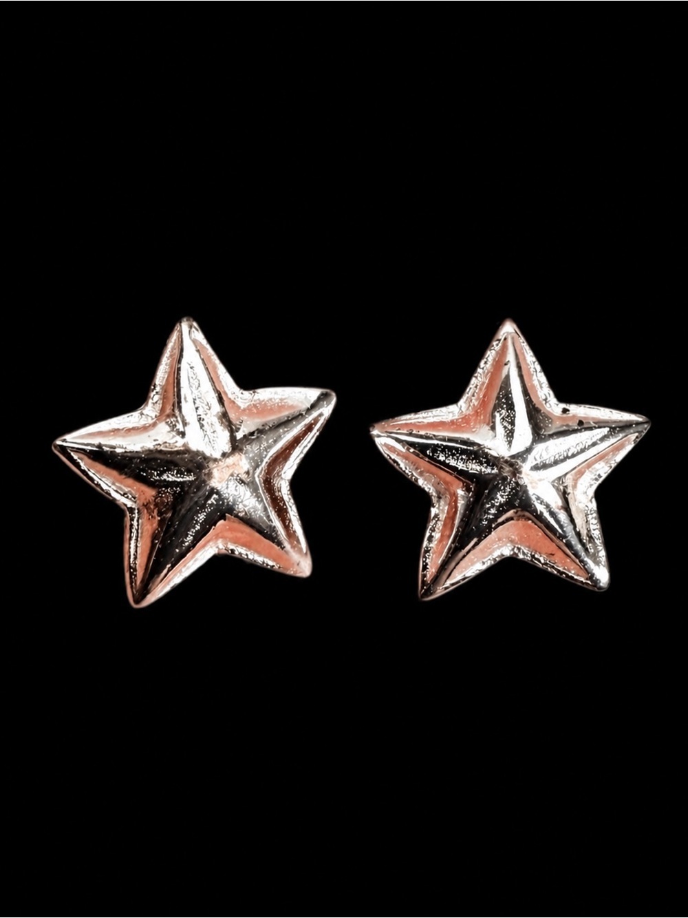 Silvertone Tiny Star Stud Pierced Earrings